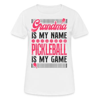 Pickleball Grandma Grandma Is My - Frauen T-Shirt atmungsaktiv - Weiß - Vorne - AI Model Female 172 dark (172cm)