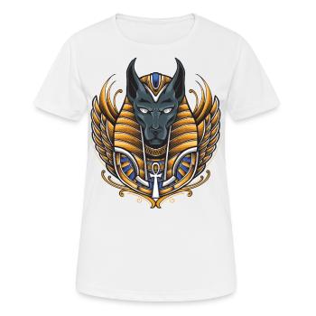 Ägypten Anubis Horus Pyramide Pharao - Frauen T-Shirt atmungsaktiv - Weiß - Vorne - AI Model Female 172 dark (172cm)