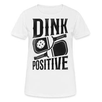 Pickleball Pun Dink Positif - T-shirt respirant Femme - blanc - Devant - AI Model Female 172 dark (172cm)