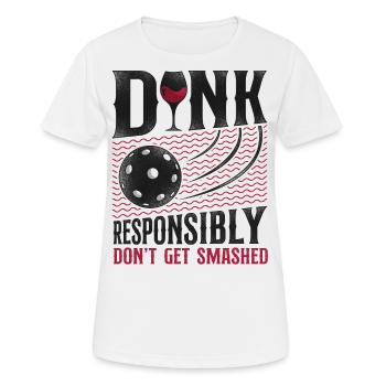 Pickleball Pun Wine Dink - Frauen T-Shirt atmungsaktiv - Weiß - Vorne - AI Model Female 172 dark (172cm)