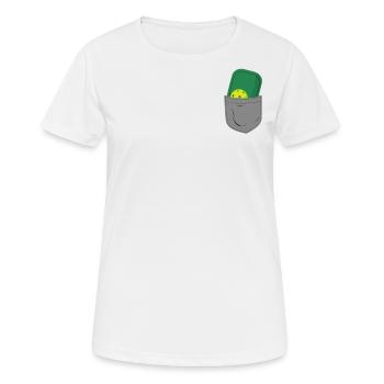 Pickleball Pocket - Frauen T-Shirt atmungsaktiv - Weiß - Vorne - AI Model Female 172 dark (172cm)