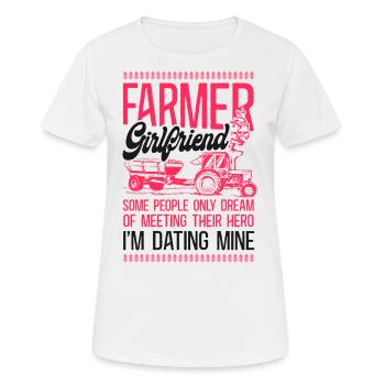 Farming Farmer Girl Tractor Farmer - Frauen T-Shirt atmungsaktiv - Weiß - Vorne - AI Model Female 172 dark (172cm)