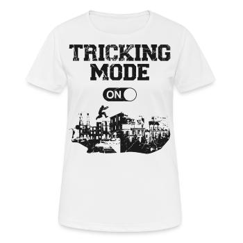 Parkour Free Running Traceur - T-shirt respirant Femme - blanc - Devant - AI Model Female 172 dark (172cm)