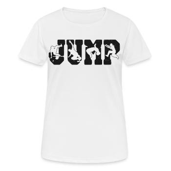 Parkour Free Running Traceur - T-shirt respirant Femme - blanc - Devant - AI Model Female 172 dark (172cm)