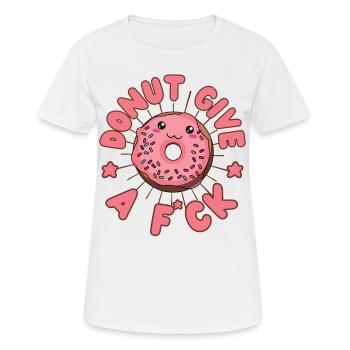 Donut give a f*ck Donut kawaii - T-shirt respirant Femme - blanc - Devant - AI Model Female 172 dark (172cm)