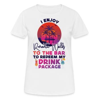 Vacances en bateau de croisière que j’apprécie - T-shirt respirant Femme - blanc - Devant - AI Model Female 172 dark (172cm)