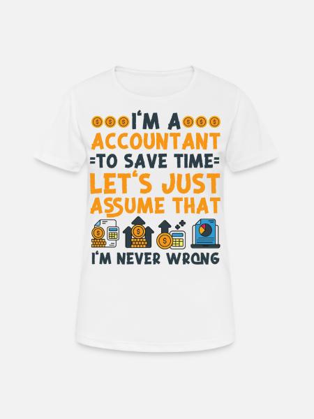 Comptable Comptable Comptable - T-shirt respirant Femme - blanc