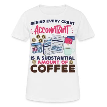 Comptable Comptable Comptable - T-shirt respirant Femme - blanc - Devant - AI Model Female 172 dark (172cm)