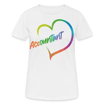 Comptable Comptable Comptable - T-shirt respirant Femme - blanc - Devant - AI Model Female 172 dark (172cm)