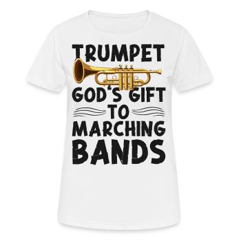 Trumpet Player Marching Band - Frauen T-Shirt atmungsaktiv - Weiß - Vorne - AI Model Female 172 dark (172cm)