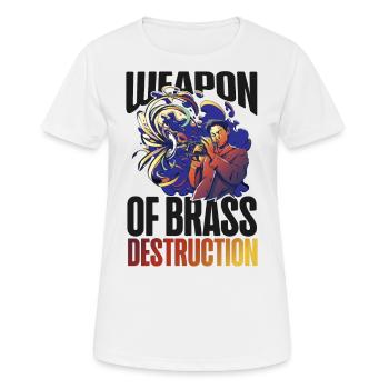 Trompettiste Jeu de mots Arme De Laiton - T-shirt respirant Femme - blanc - Devant - AI Model Female 172 dark (172cm)