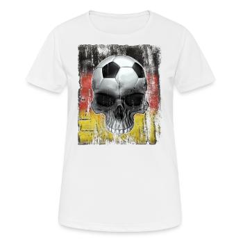 Deutscher Fußballfan - Frauen T-Shirt atmungsaktiv - Weiß - Vorne - AI Model Female 172 dark (172cm)