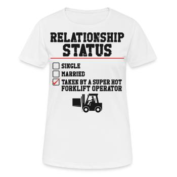 Certified Forklift Truck Operator - Frauen T-Shirt atmungsaktiv - Weiß - Vorne - AI Model Female 172 dark (172cm)