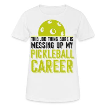 Pickleball This Job Thing Sure Is - Women's Breathable T-Shirt - white - Front - AI Model Female 172 dark (172cm)