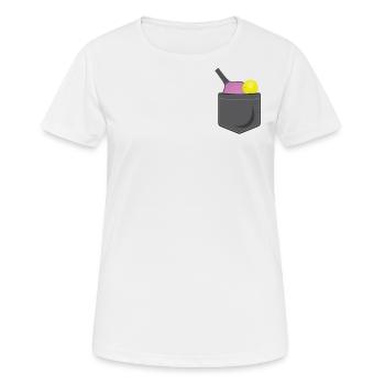Pickleball Pocket - Frauen T-Shirt atmungsaktiv - Weiß - Vorne - AI Model Female 172 dark (172cm)