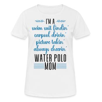 Water Polo Maman Je suis un maillot de bain - T-shirt respirant Femme - blanc - Devant - AI Model Female 172 dark (172cm)