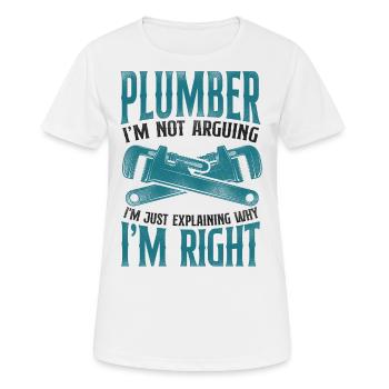 Plombier Plombier Plombier Vintage Plombier - T-shirt respirant Femme - blanc - Devant - AI Model Female 172 dark (172cm)