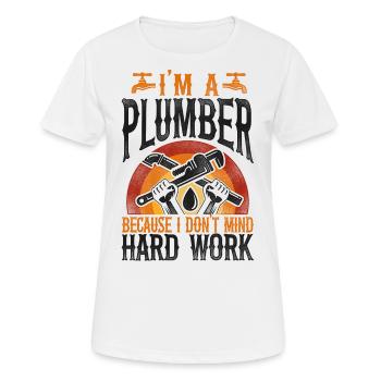 Plombier de plomberie vintage Je suis un - T-shirt respirant Femme - blanc - Devant - AI Model Female 172 dark (172cm)