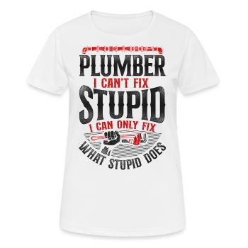 Plombier Plombier Vintage Plombier I - T-shirt respirant Femme - blanc - Devant - AI Model Female 172 dark (172cm)