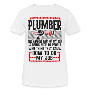 Plombier Plombier Plombier Vintage Plombier - T-shirt respirant Femme - blanc - Devant - AI Model Female 172 dark (172cm)