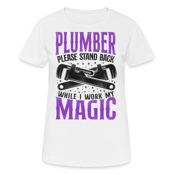 Plombier Plombier Plombier Vintage Plombier - T-shirt respirant Femme - blanc - Devant - AI Model Female 172 dark (172cm)