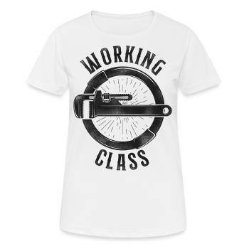 Plumbing Plumber Vintage Working - Frauen T-Shirt atmungsaktiv - Weiß - Vorne - AI Model Female 172 dark (172cm)