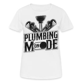 Plomberie Plombier Plomberie Vintage Plomberie - T-shirt respirant Femme - blanc - Devant - AI Model Female 172 dark (172cm)