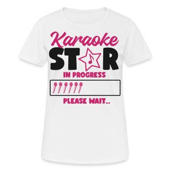 Karaoke Singer Karaoke Star In - Frauen T-Shirt atmungsaktiv - Weiß - Vorne - AI Model Female 172 dark (172cm)