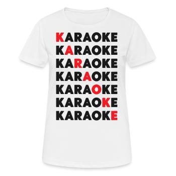 Karaoké Chanteur Karaoké - T-shirt respirant Femme - blanc - Devant - AI Model Female 172 dark (172cm)