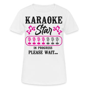 Karaoke Singer Karaoke Star In - Frauen T-Shirt atmungsaktiv - Weiß - Vorne - AI Model Female 172 dark (172cm)