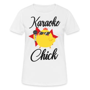 Karaoké Chanteur Poulet Karaoké - T-shirt respirant Femme - blanc - Devant - AI Model Female 172 dark (172cm)