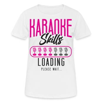 Karaoké Singer Karaoké Compétences - T-shirt respirant Femme - blanc - Devant - AI Model Female 172 dark (172cm)