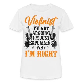 Violon Violoniste Violoniste Vintage Violoniste - T-shirt respirant Femme - blanc - Devant - AI Model Female 172 dark (172cm)