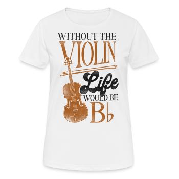 Violin Violinist Pun Vintage - Frauen T-Shirt atmungsaktiv - Weiß - Vorne - AI Model Female 172 dark (172cm)