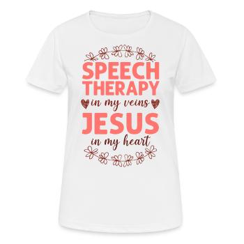 Speech Therapist Therapy Assistant - Frauen T-Shirt atmungsaktiv - Weiß - Vorne - AI Model Female 172 dark (172cm)