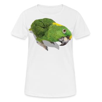 Der Gelbnackenpapagei - Frauen T-Shirt atmungsaktiv - Weiß - Vorne - AI Model Female 172 dark (172cm)
