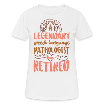 Speech Therapist Therapy Assistant - Frauen T-Shirt atmungsaktiv - Weiß - Vorne - AI Model Female 172 dark (172cm)