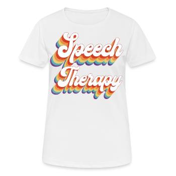 Speech Therapist Therapy Assistant - Frauen T-Shirt atmungsaktiv - Weiß - Vorne - AI Model Female 172 dark (172cm)