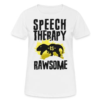 Speech Therapist Therapy Assistant - Frauen T-Shirt atmungsaktiv - Weiß - Vorne - AI Model Female 172 dark (172cm)