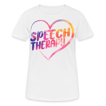 Speech Therapist Therapy Assistant - Frauen T-Shirt atmungsaktiv - Weiß - Vorne - AI Model Female 172 dark (172cm)