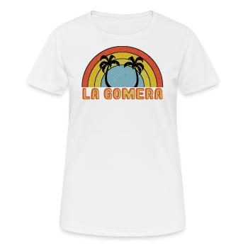 la gomera - Frauen T-Shirt atmungsaktiv - Weiß - Vorne - AI Model Female 172 dark (172cm)