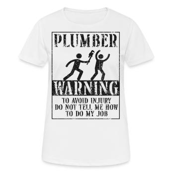 Plombier Plombier Plombier Vintage Plombier - T-shirt respirant Femme - blanc - Devant - AI Model Female 172 dark (172cm)