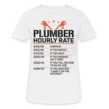Plombier Plombier Plombier Vintage Plombier - T-shirt respirant Femme - blanc - Devant - AI Model Female 172 dark (172cm)