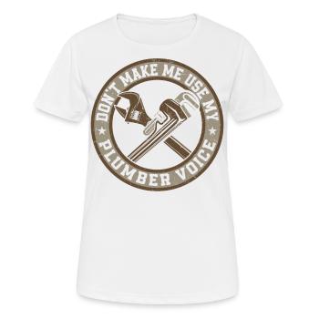 Plombier de plomberie vintage Ne pas - T-shirt respirant Femme - blanc - Devant - AI Model Female 172 dark (172cm)