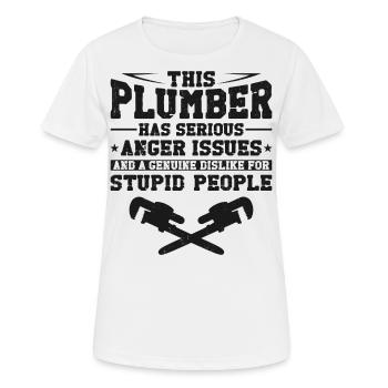 Plumbing Plumber Vintage This - Frauen T-Shirt atmungsaktiv - Weiß - Vorne - AI Model Female 172 dark (172cm)