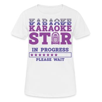 Karaoke Singer Karaoke Star In - Frauen T-Shirt atmungsaktiv - Weiß - Vorne - AI Model Female 172 dark (172cm)