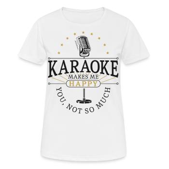 Karaoke Singer Karaoke Makes Me - T-shirt respirant Femme - blanc - Devant - AI Model Female 172 dark (172cm)