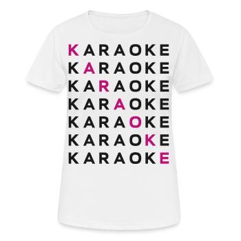 Karaoké Chanteur Karaoké - T-shirt respirant Femme - blanc - Devant - AI Model Female 172 dark (172cm)