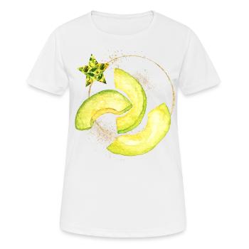 Avocado - Frauen T-Shirt atmungsaktiv - Weiß - Vorne - AI Model Female 172 dark (172cm)