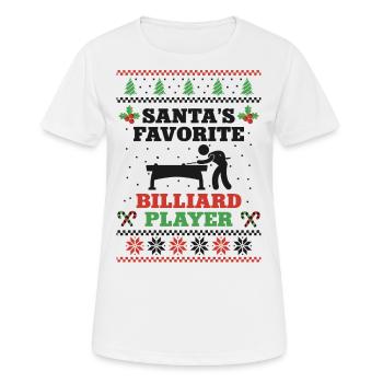 Billiards Pool Player Ball - Women's Breathable T-Shirt - white - Front - AI Model Female 172 dark (172cm)